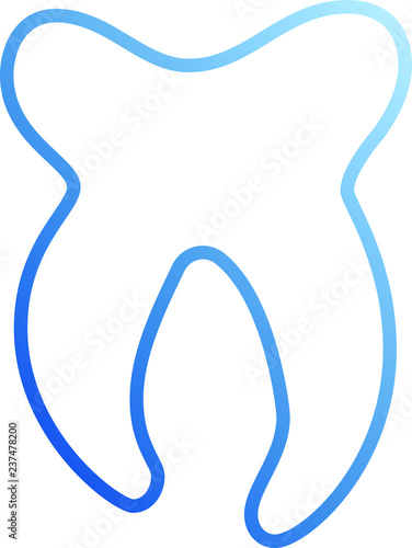 Natural Simple Line drawing of tooth