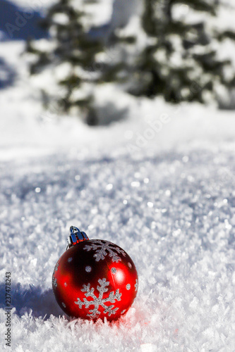 Snowy Christmas ornament