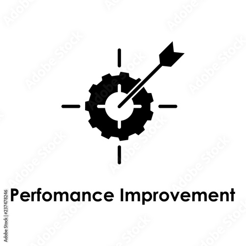 target, gear, arrow, performance improvement icon. One of the business collection icons for websites, web design, mobile app