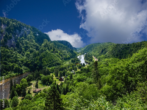 Obraz na płótnie Clouds over Agawa Canyon, Canada on a summer day w salonie