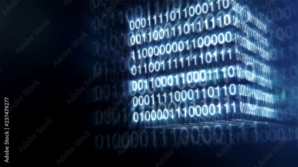 Hi-tech Blue Digital Cube Background. Hi-tech Blue Digital Cube Background.