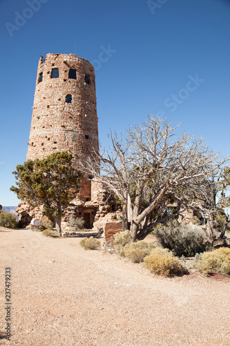 Desert View Watchtower, also known as the Indian Watchtower at Desert View, is a 70-foot-high stone building located on the South Rim of the Grand Canyon within Grand Canyon National Park in Arizona,