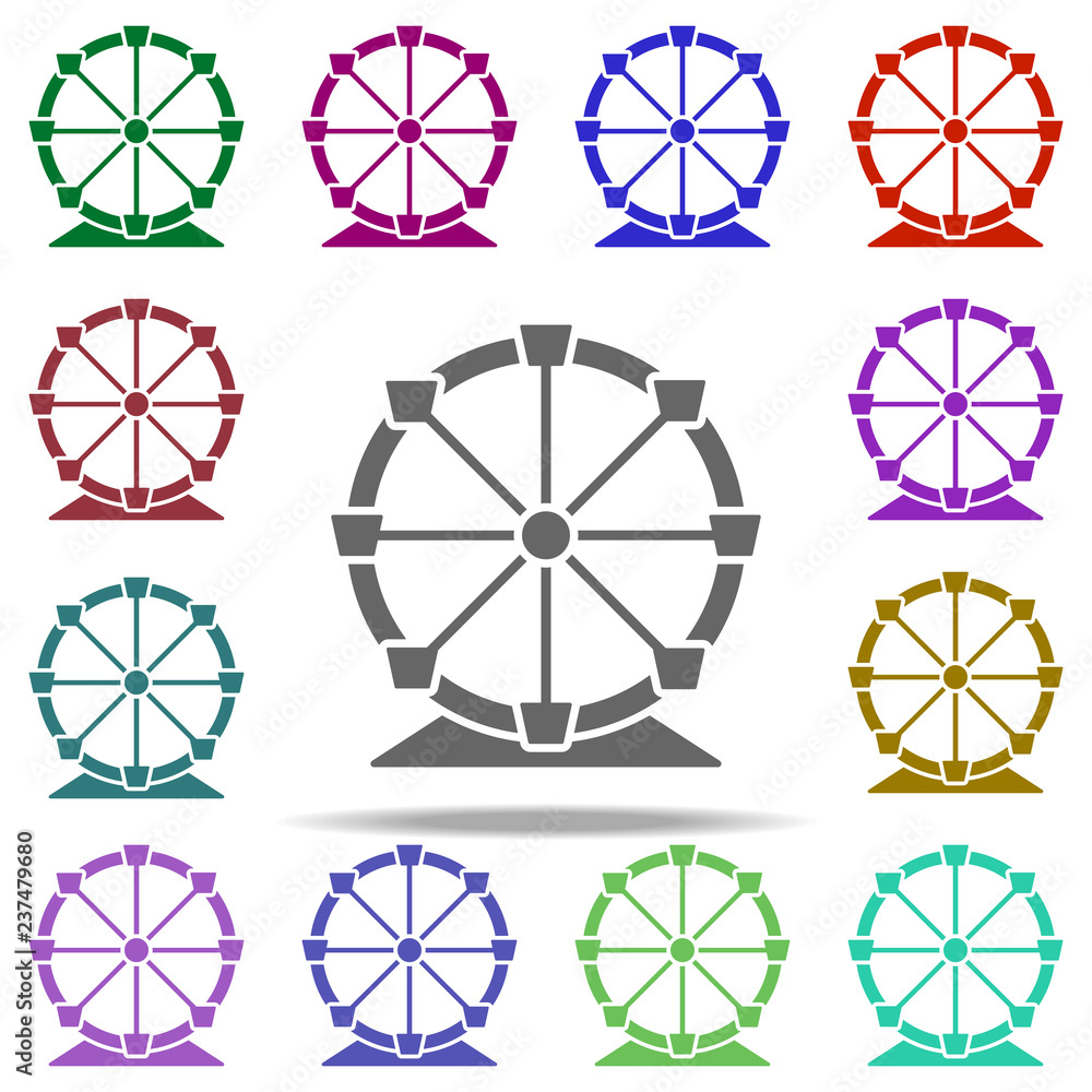 Ferris wheel icon. Elements of circus in multi color style icons. Simple icon for websites, web design, mobile app, info graphics