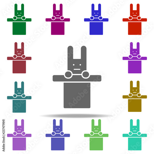 Wallpaper Mural bunny in the hat cylinder icon. Elements of circus in multi color style icons. Simple icon for websites, web design, mobile app, info graphics Torontodigital.ca