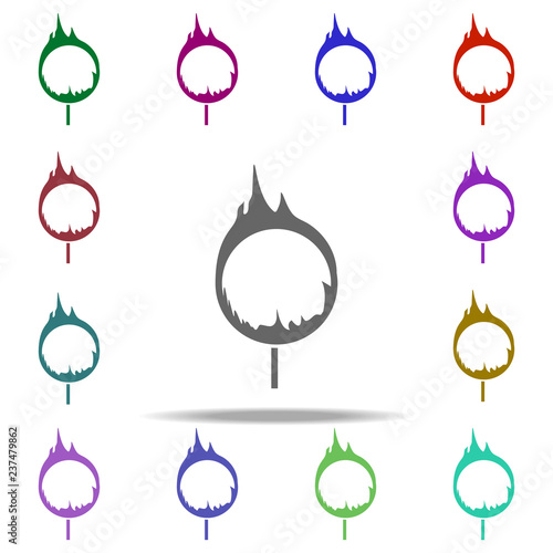ring of fire icon. Elements of circus in multi color style icons. Simple icon for websites, web design, mobile app, info graphics