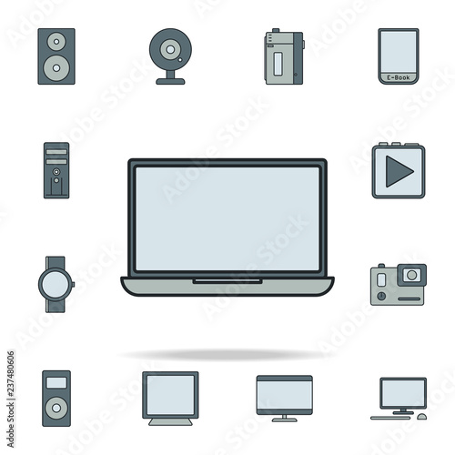 a laptop icon. Devices icons universal set for web and mobile