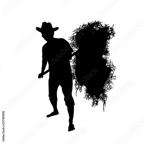 Farmer with a pitchfork
