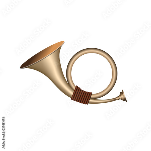 Hunting horn vector