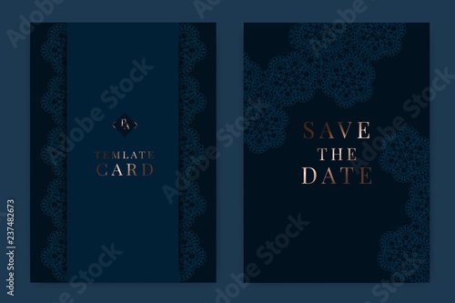 Wedding Invitation, floral invite thank you, rsvp modern card Design  Vector elegant rustic template