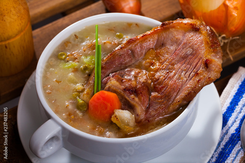 Scotch broth - thick mutton soup