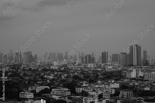 The view of city landscape in Bangkok Thailand