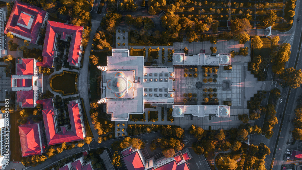 Obraz premium View from the top of Bukhary Mosque,Kedah