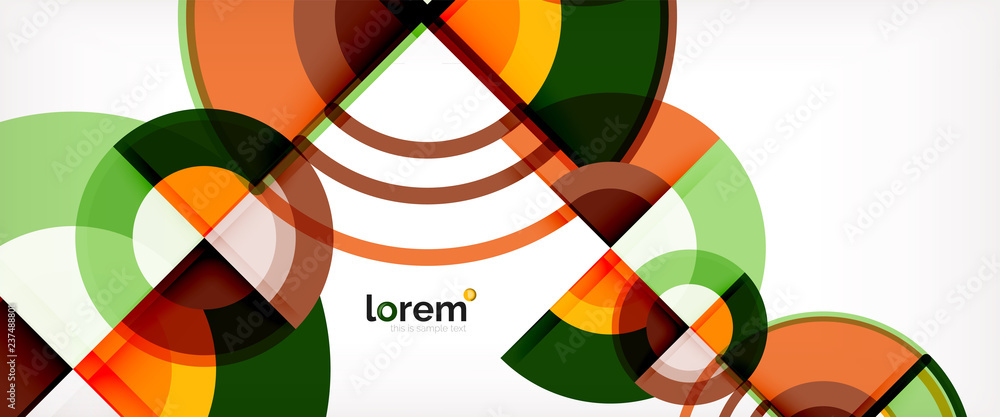 Circle abstract background, bright colorful round geometric shapes Circle abstract background, bright colorful round geometric shapes