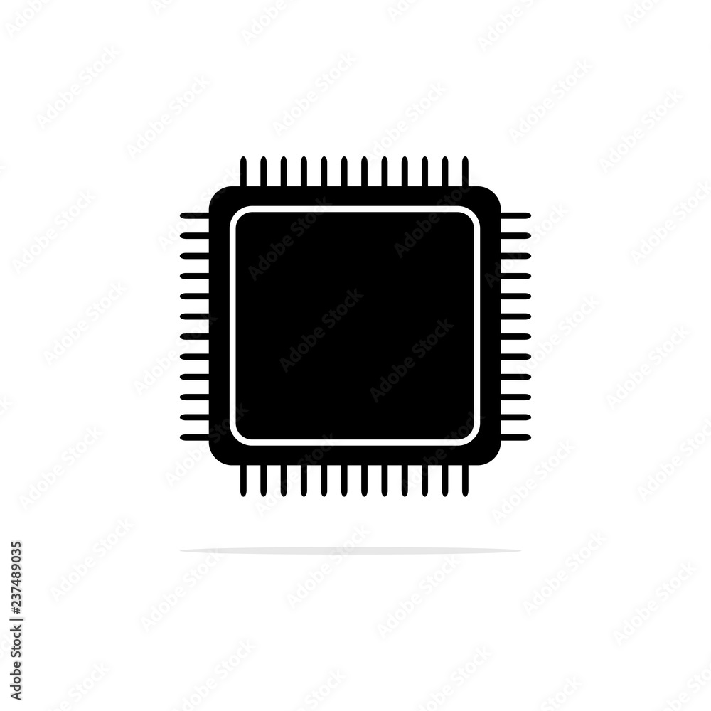 Processor icon. Vector concept illustration for design Processor icon. Vector concept illustration for design