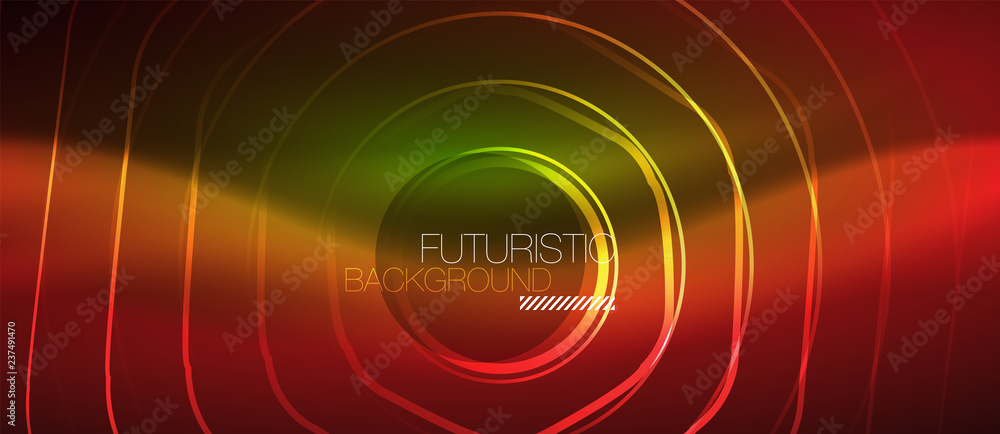 Neon glowing wave, magic energy and light motion background. Vector wallpaper template Neon glowing wave, magic energy and light motion background. Vector wallpaper template