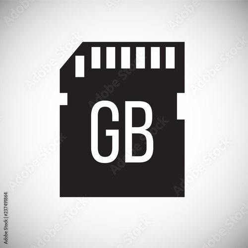 Digital camera SD card icon on white background for graphic and web design, Modern simple vector sign. Internet concept. Trendy symbol for website design web button or mobile app