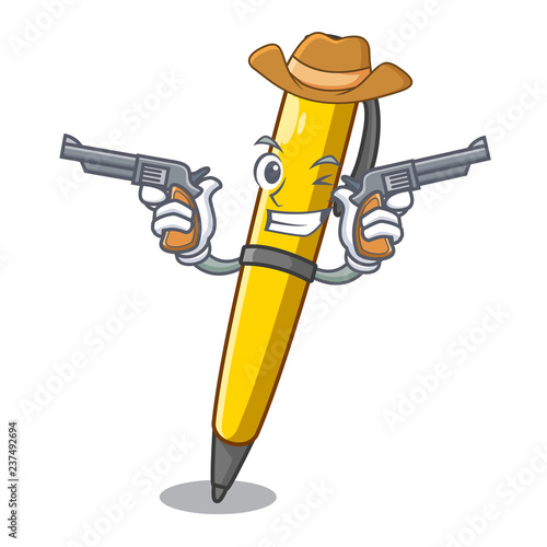 Cowboy Pen shape that on a cartoon