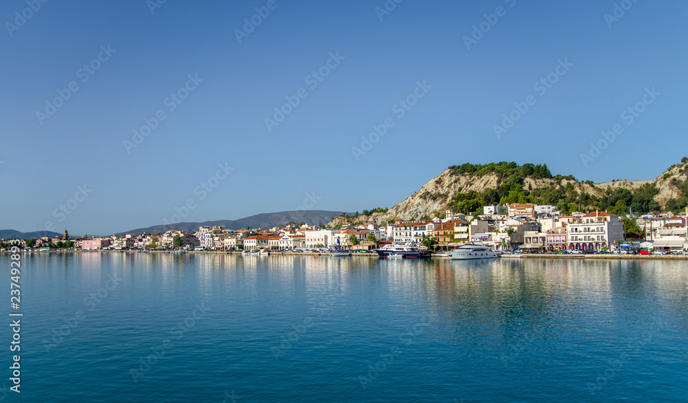 view of the town in Zante Greece
