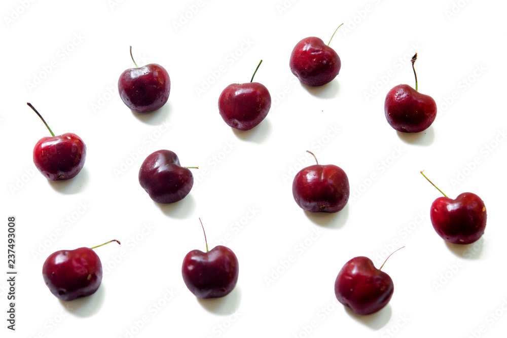 Cherries on white background Cherries on white background