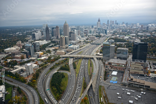 Canvas Print Aerial View of Atlanta