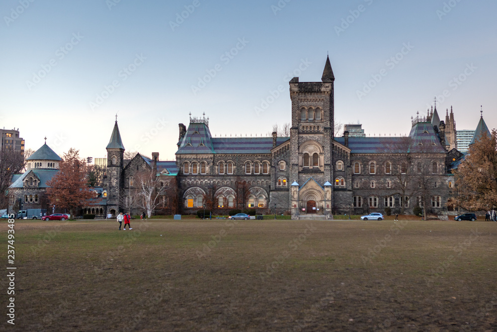 Toronto, Canada – December 4th 2018. The University of Toronto is a public research university in Toronto, Ontario, Canada, located on the grounds that surround Queen's Park