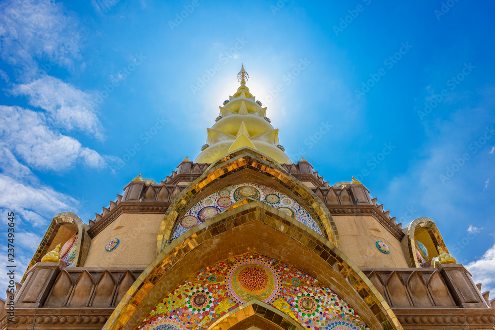 Main Pagoda in Wat Phra That Pha Son Kaew temple at Phetchabun Thailand