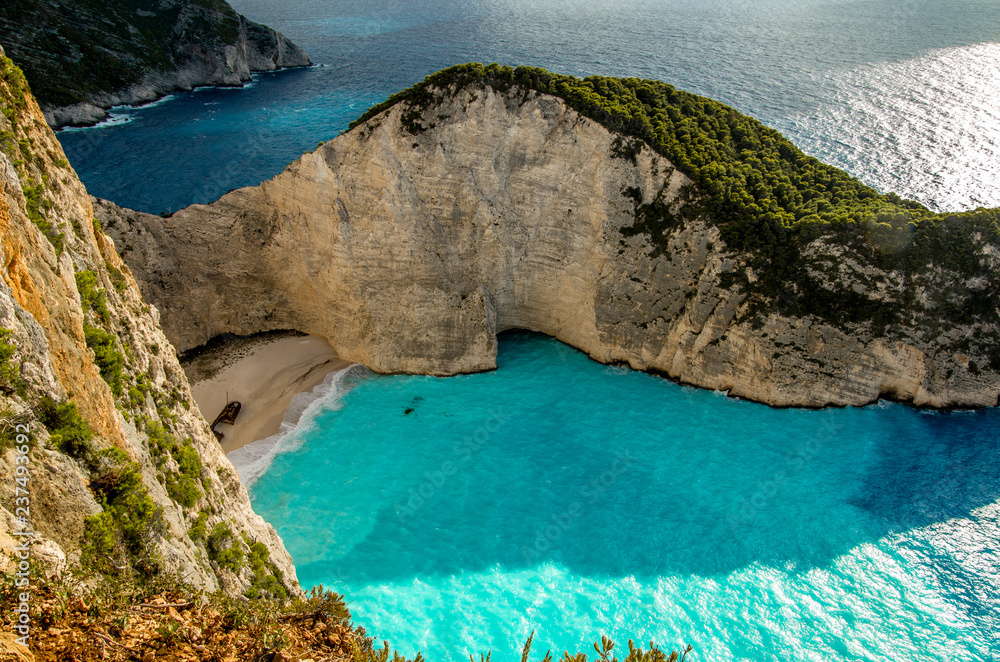 Fototapeta premium Navagio beach in Greece, Zakynthos