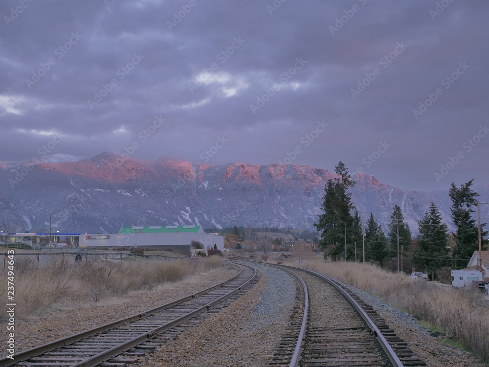 beautiful sunset over the mountains near Creston