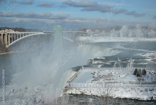Photography Niagara falls during the winter take 3