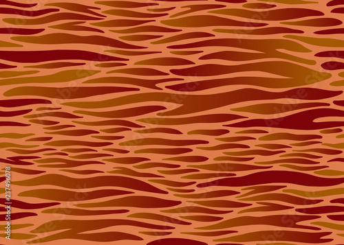 Fototapeta Naklejka Na Ścianę i Meble -  Seamless pattern with Tiger fur stripes. Beast style.