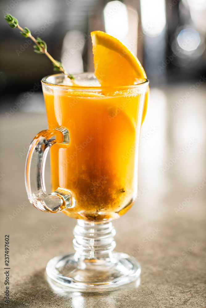 winter cocktail with thyme winter cocktail with thyme