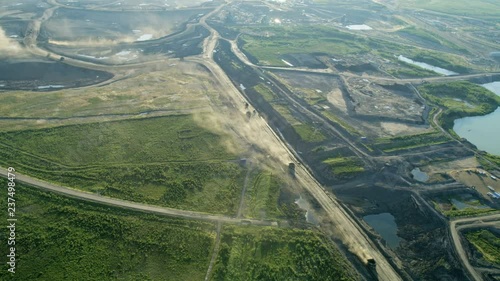 Aerial view of Athabasca oil sands Fort McMurray photo