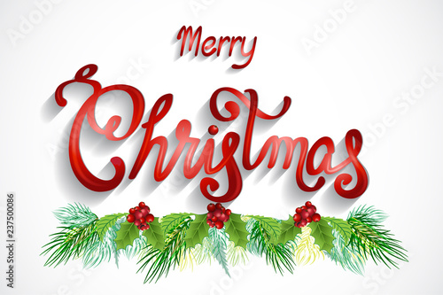 Merry Christmas greetings card vector