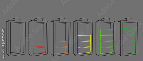 Battery icon. Charge level ...