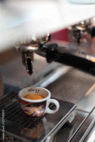 black coffee on coffee maker