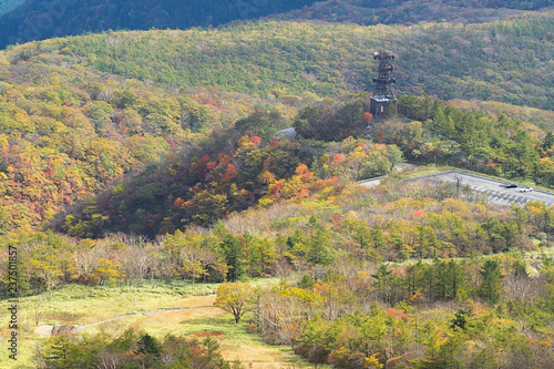 Kirifuri Highlands in autumn at Nikko , Japan photo