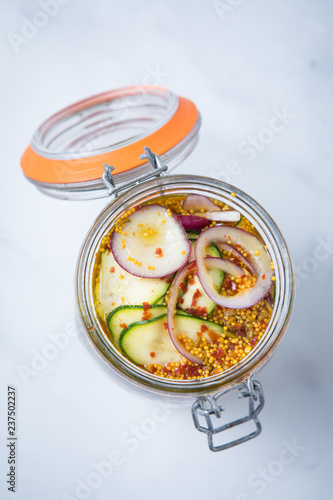 Courgette Onion and Pickles