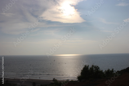 sunset over the sea