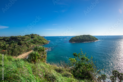 Promthep Cape, Phuket is one of the most beautiful scenic spots in Phuket, with a wide range of tourists, scenic mountains, sea and blue sky. © bangprik