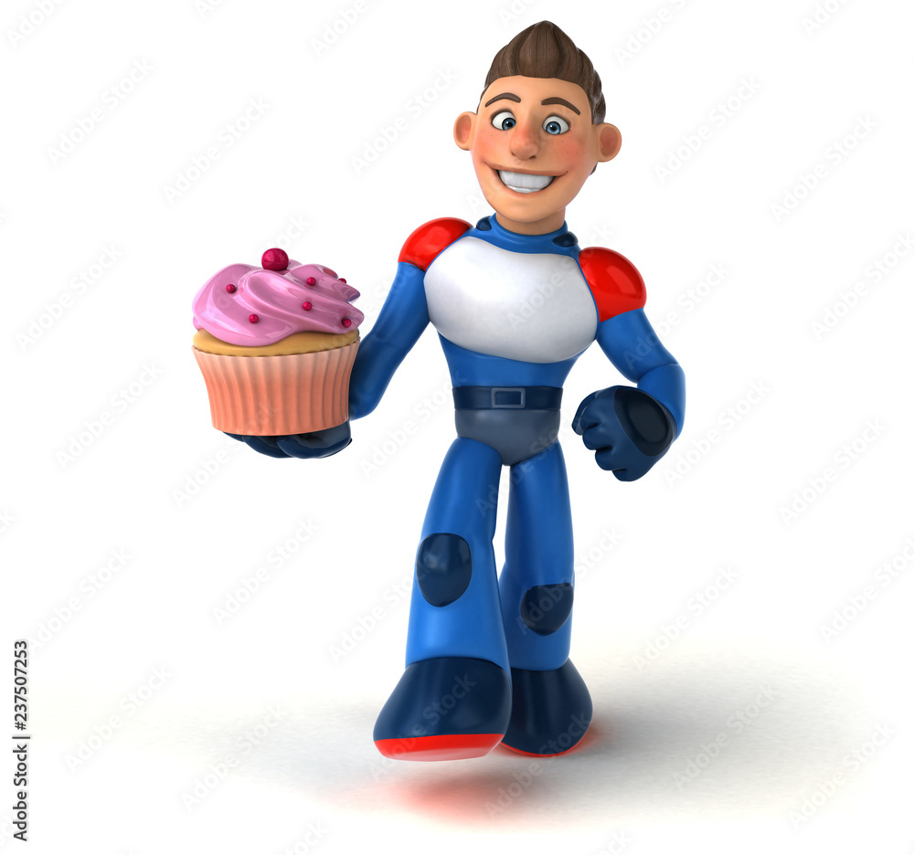 Super modern superhero - 3D Illustration Super modern superhero - 3D Illustration