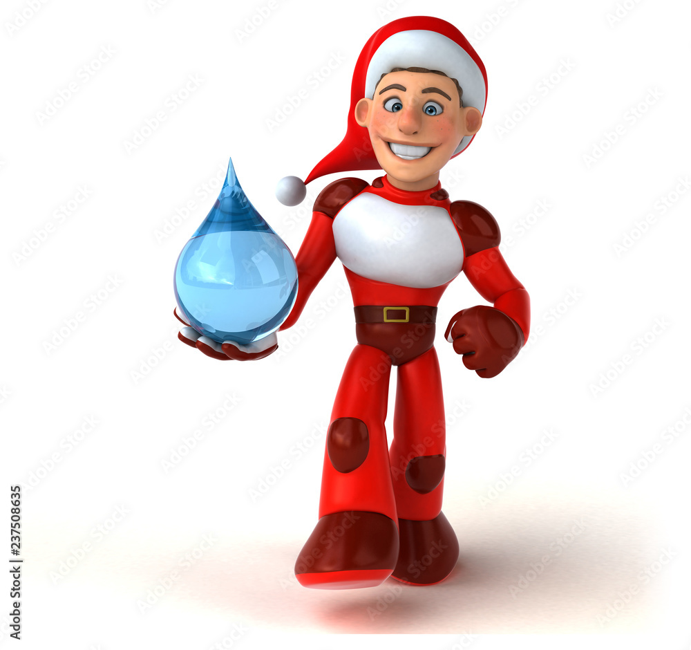 Fun Super Santa Claus - 3D Illustration Fun Super Santa Claus - 3D Illustration