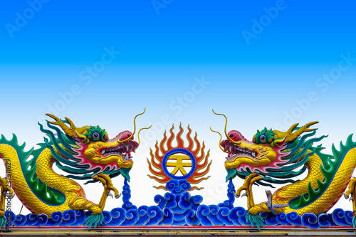 Wallpaper Mural dragon Chinese on the roof ,temple Torontodigital.ca