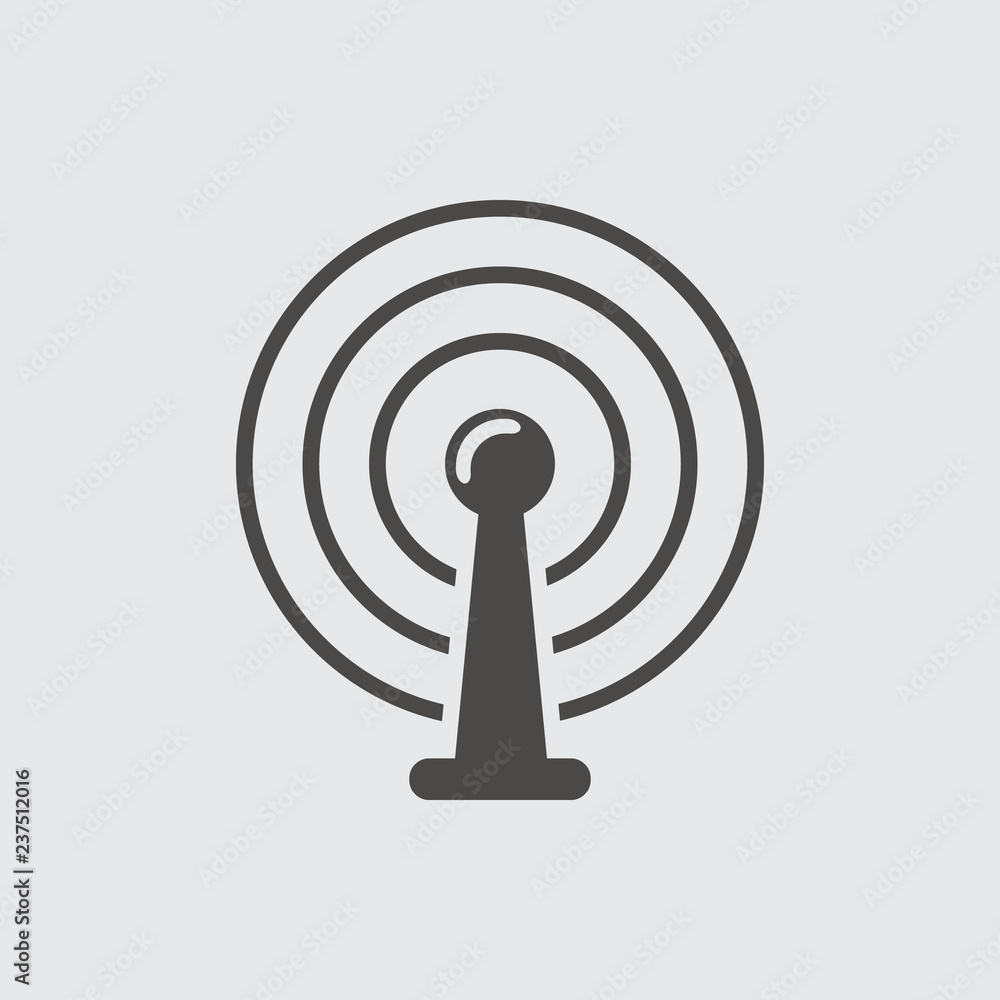 Antenna icon isolated sign symbol and flat style for app, web and digital design. Vector illustration. Antenna icon isolated sign symbol and flat style for app, web and digital design. Vector illustration.