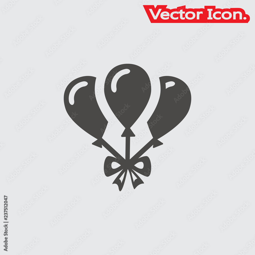 Balloon icon isolated sign symbol and flat style for app, web and digital design. Vector illustration. Balloon icon isolated sign symbol and flat style for app, web and digital design. Vector illustration.