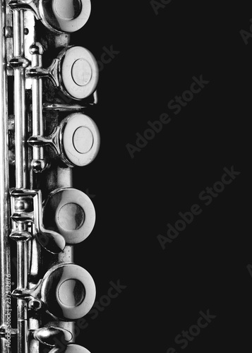 Keys of a silver flute