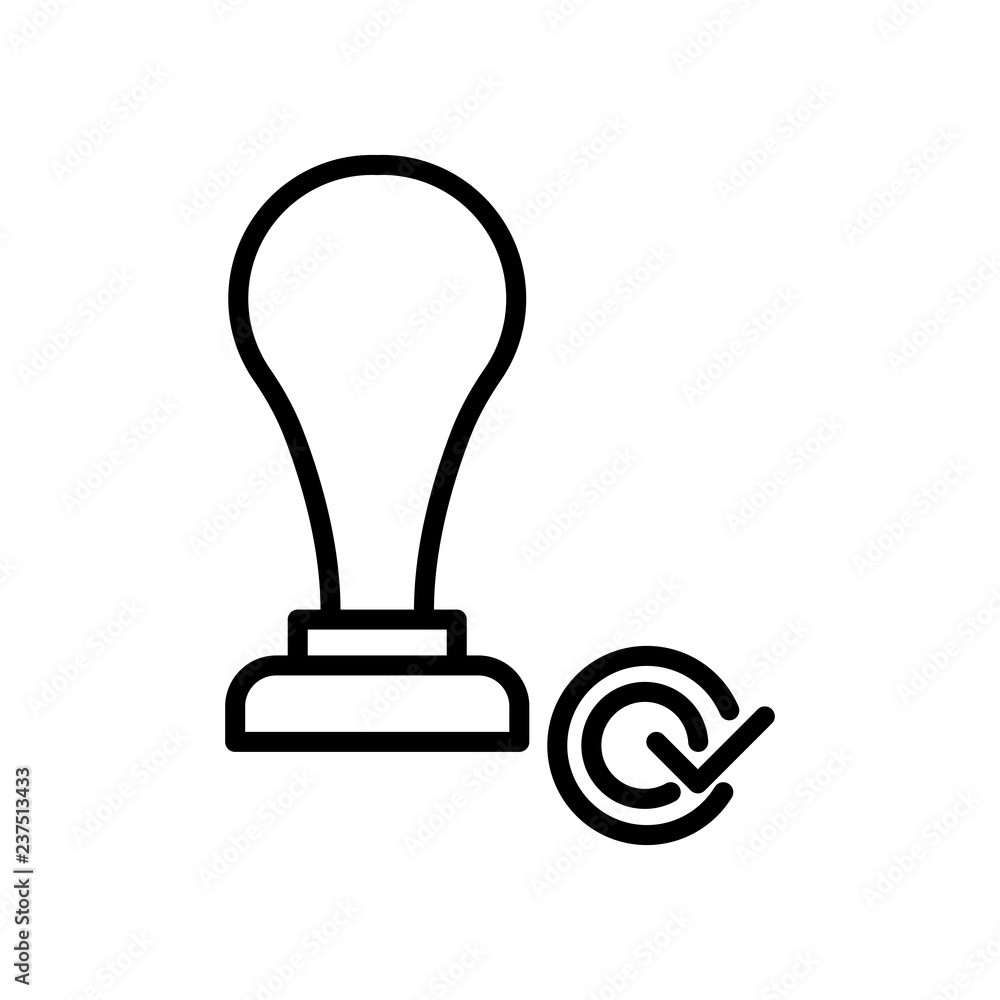Rubber stamp vector icon Rubber stamp vector icon