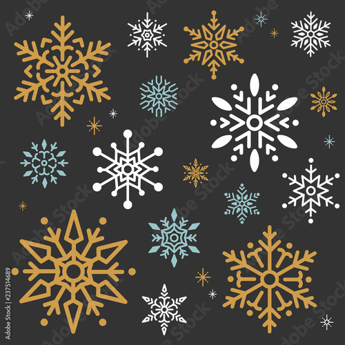 Snowflake Christmas design background vector