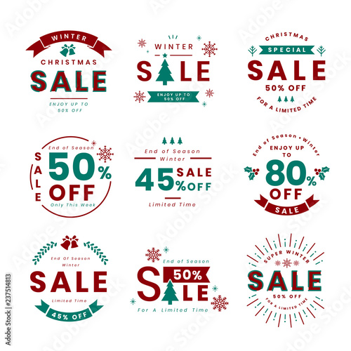 Set of Christmas promotion vectors