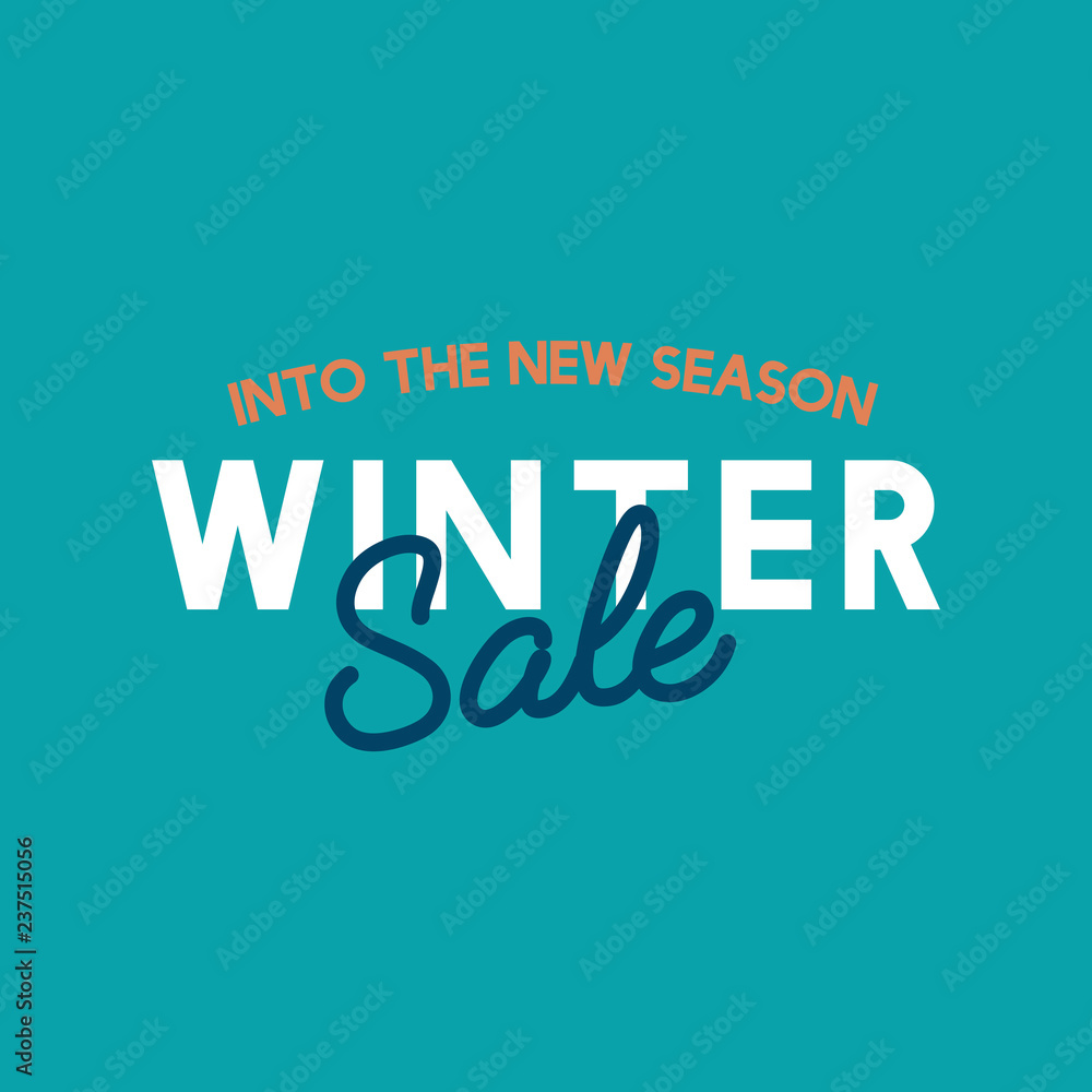Fototapeta premium Into the new season winter sale vector