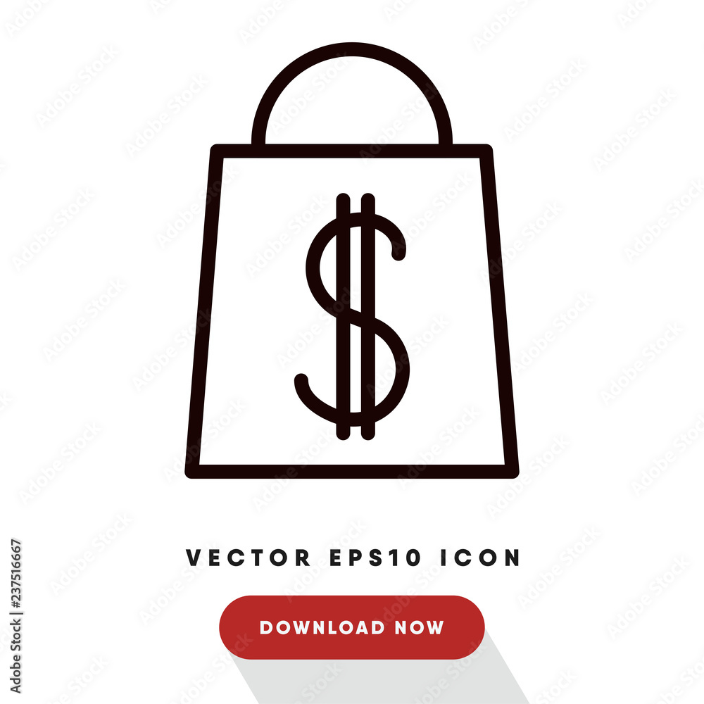 Shopping bag black friday vector icon Shopping bag black friday vector icon